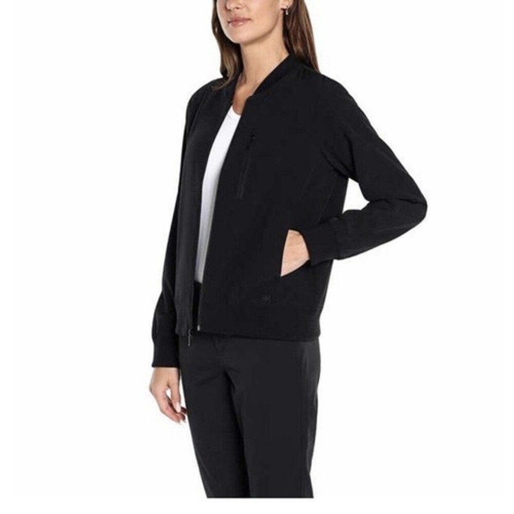 Banana Republic Womens Lightweight Bomber Jacket XL Black Full Zip Lined Relaxed